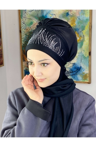 Black Ready to Wear Turban 5TBN27OCK-01