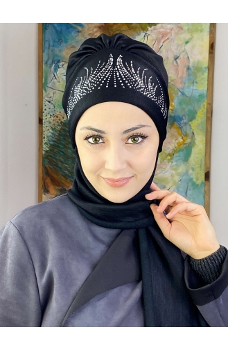 Black Ready to Wear Turban 5TBN27OCK-01