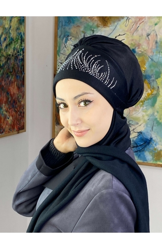 Black Ready to Wear Turban 5TBN27OCK-01