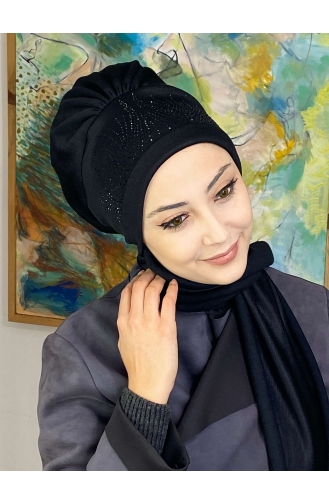 Black Ready to Wear Turban 5TBN27OCK-02