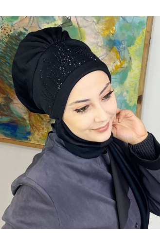 Black Ready to Wear Turban 5TBN27OCK-02