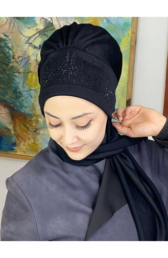 Black Ready to Wear Turban 5TBN27OCK-02