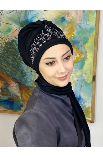 Black Ready to wear Turban 7TBN27OCK-01