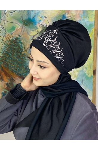 Black Ready to wear Turban 7TBN27OCK-01