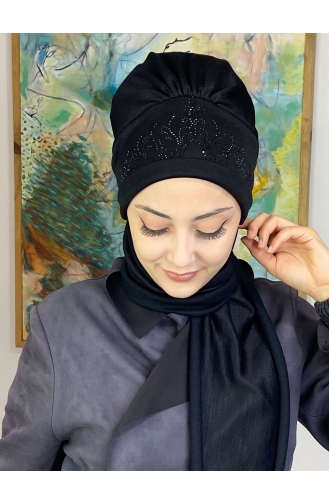 Black Ready to Wear Turban 7TBN27OCK-02