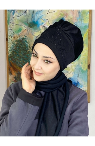 Black Ready to wear Turban 7TBN27OCK-02