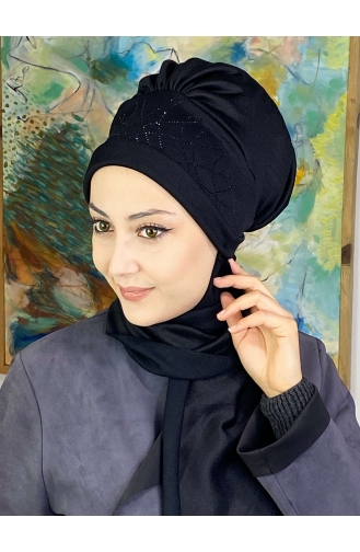 Black Ready to wear Turban 04YPKHŞL26OCK-02