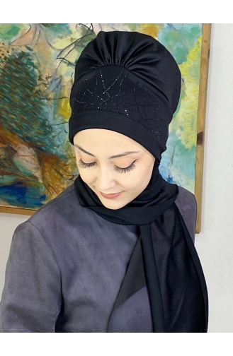 Black Ready to wear Turban 04YPKHŞL26OCK-02