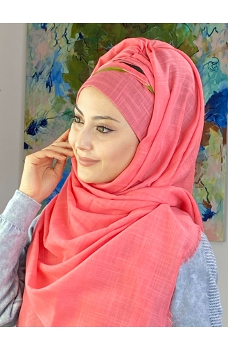 Pinkish Orange Ready to wear Turban 1026OCKDRP-01