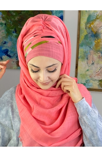 Pinkish Orange Ready to wear Turban 1026OCKDRP-01