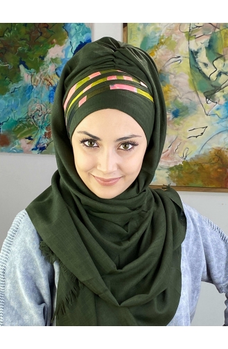 Dark Khaki Ready to Wear Turban 1126OCKDRP-01