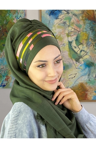 Dark Khaki Ready to Wear Turban 1126OCKDRP-01