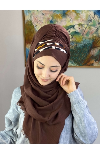 Dunkelbraun Praktischer Turban 1226OCKDRP-02