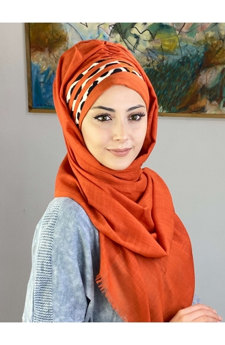 Orange Ready to Wear Turban 1226OCKDRP-03