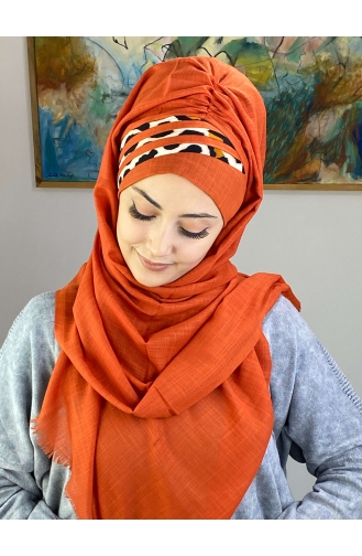 Orange Ready to Wear Turban 1226OCKDRP-03