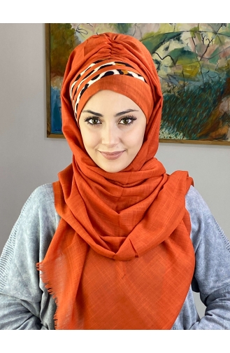 Orange Ready to Wear Turban 1226OCKDRP-03