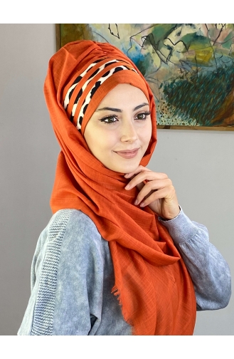 Orange Ready to wear Turban 1226OCKDRP-03