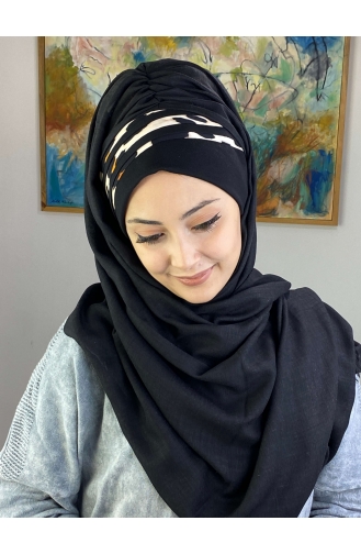 Black Ready to Wear Turban 1226OCKDRP-04