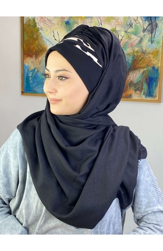 Black Ready to Wear Turban 1226OCKDRP-04