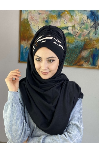 Black Ready to Wear Turban 1226OCKDRP-04