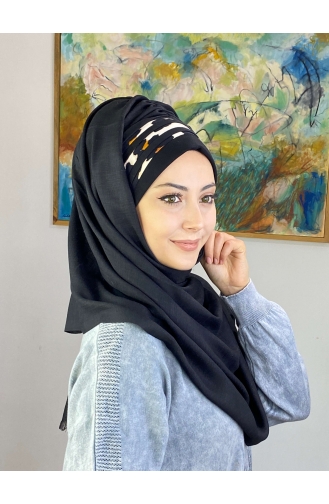 Black Ready to Wear Turban 1226OCKDRP-04