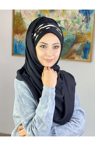 Black Ready to Wear Turban 1226OCKDRP-04