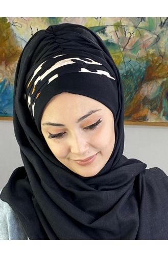 Black Ready to Wear Turban 1226OCKDRP-04