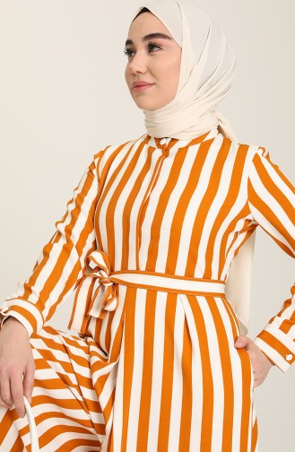 Mustard Hijab Dress 12723