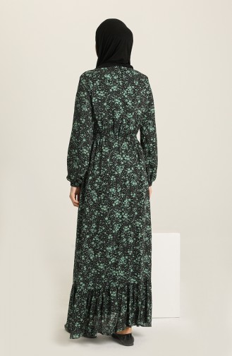Green Hijab Dress 3111A-01