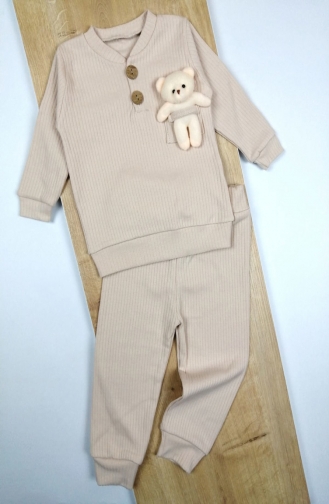 ملابس اطفال بيج فاتح 00014-02