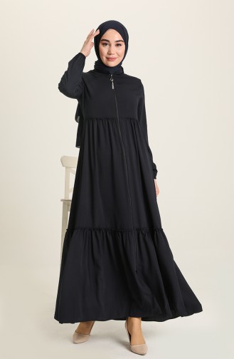 Navy Blue Abaya 5042-02