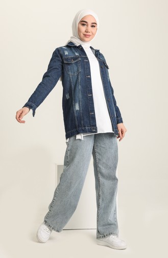 Veste Bleu Jean Foncé 12892