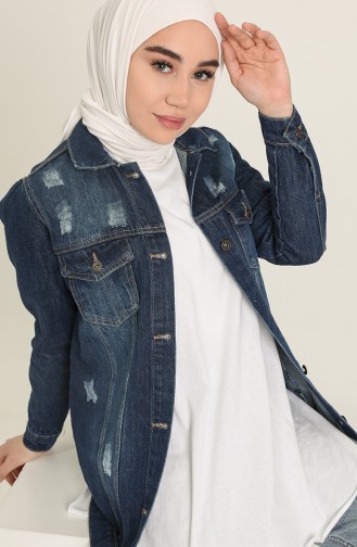 Veste Bleu Jean Foncé 12892