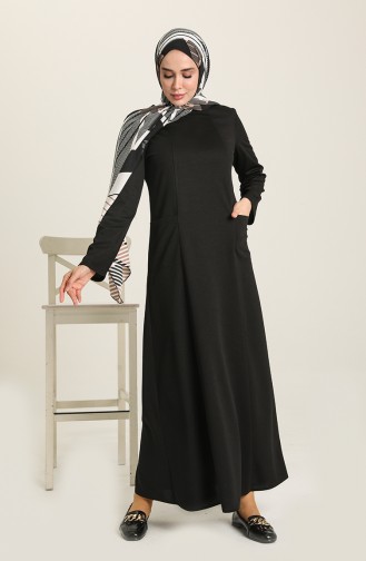 Black Hijab Dress 2033-01