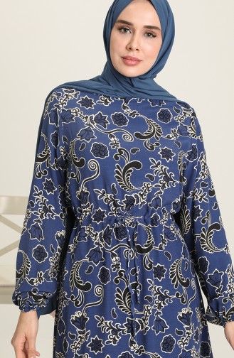 Indigo Hijab Dress 3110-01
