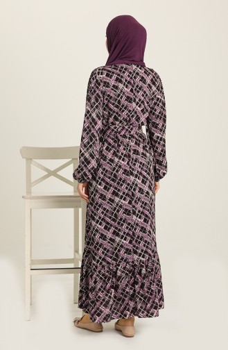 Purple Hijab Dress 2268-04