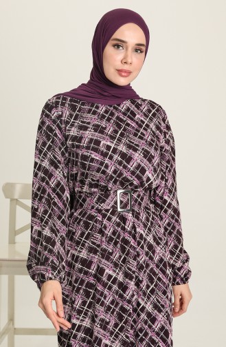 Lila Hijab Kleider 2268-04