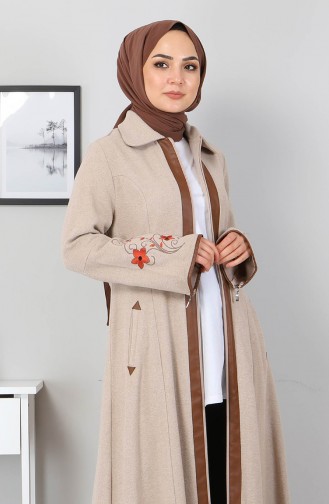 Deri Detaylı Kaşe 2317 Bej
