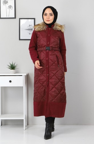 Düğmeli Kaşe 2358 Bordo