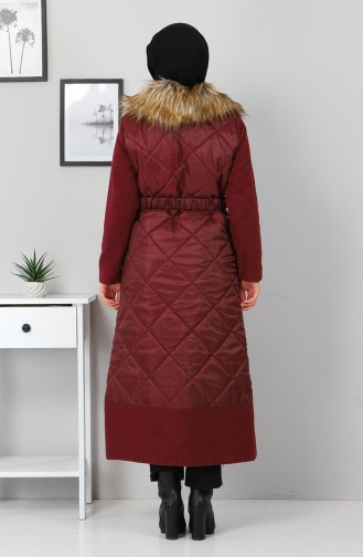 Düğmeli Kaşe 2358 Bordo