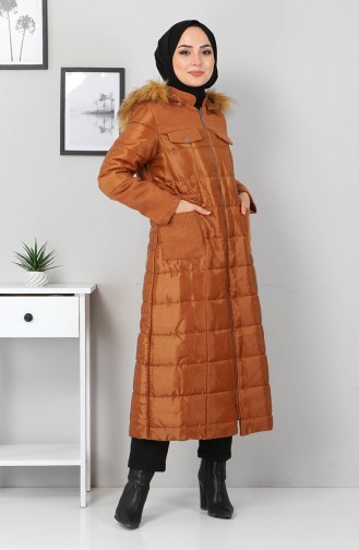 Tan Winter Coat 2360.Taba