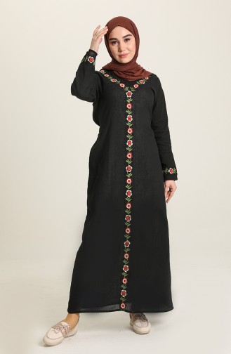 Black Hijab Dress 7000-02