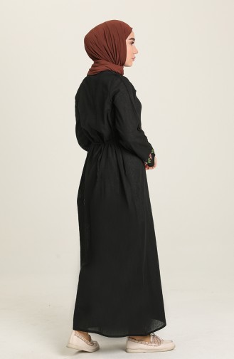 Black Hijab Dress 7000-02