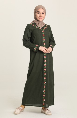 Robe Hijab Vert Foncé 7000-03