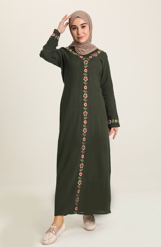 Dark Green İslamitische Jurk 7000-03