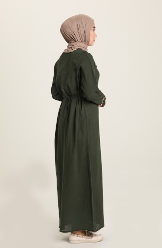 فستان أخضر داكن 7000-03