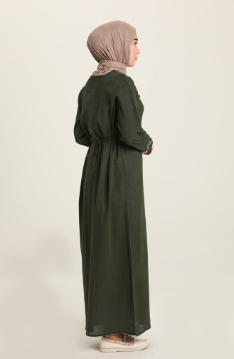 Dark Green İslamitische Jurk 7000-03