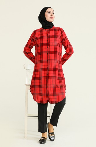 Tunique Viscose 6553-02 Rouge 6553-02