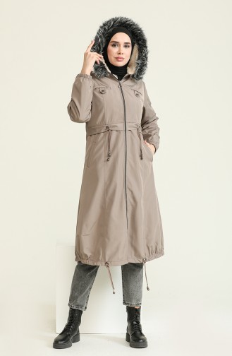 Beige Winter Coat 10188.Bej