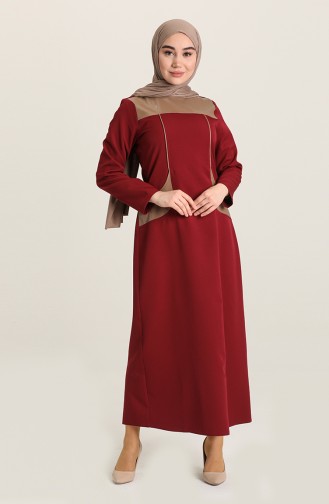 Robe Hijab Bordeaux 12188